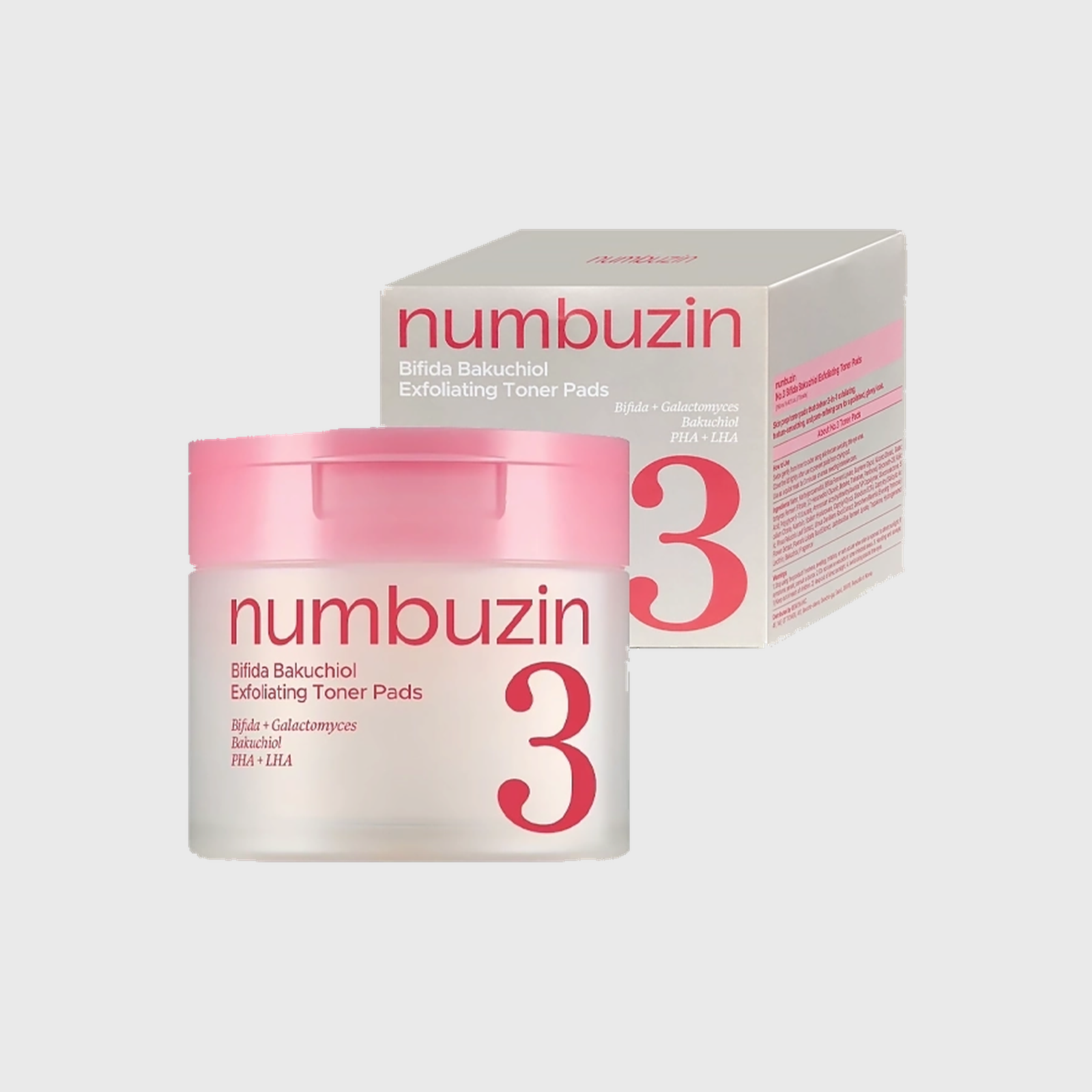Almofadas Tônicas Numbuzin No.3 Bifida Bakuchiol Exfoliating de 70 Unidades - Milanzi
