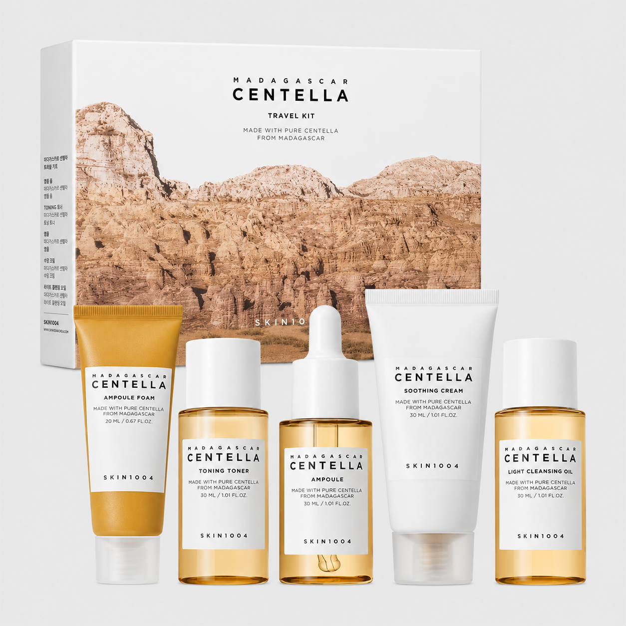 SKIN1004 Kit Madagascar Centella Travel 5 Peças