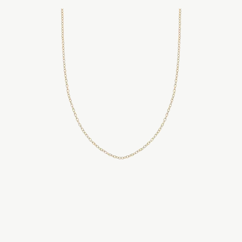 Colar Elo Português em Ouro e Ródio 60CM