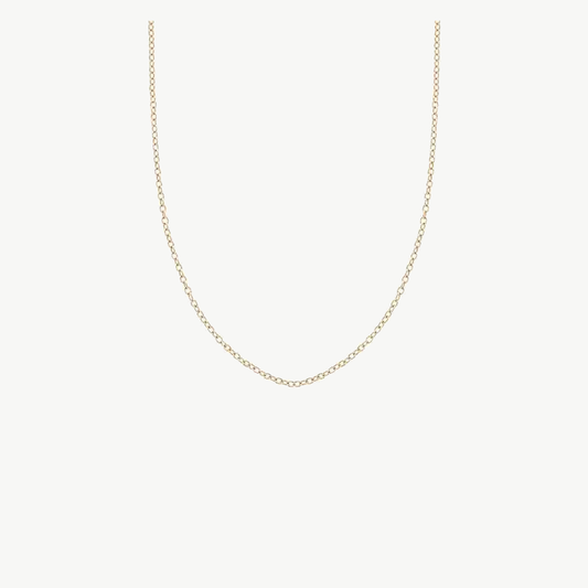 Colar Elo Português em Ouro e Ródio 60CM