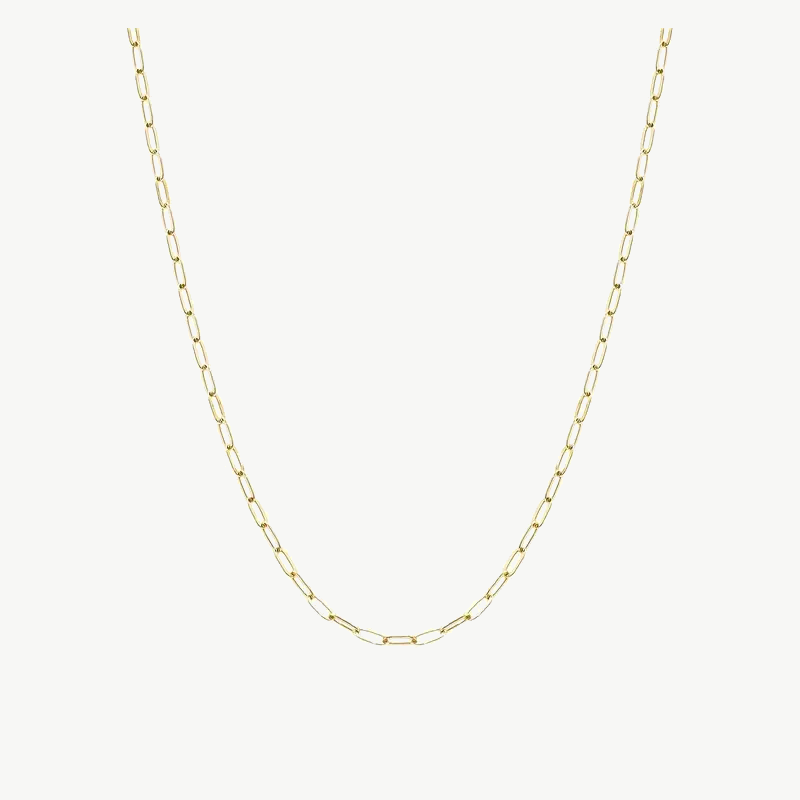 Colar Elo Clássico Liso em Ouro 75CM