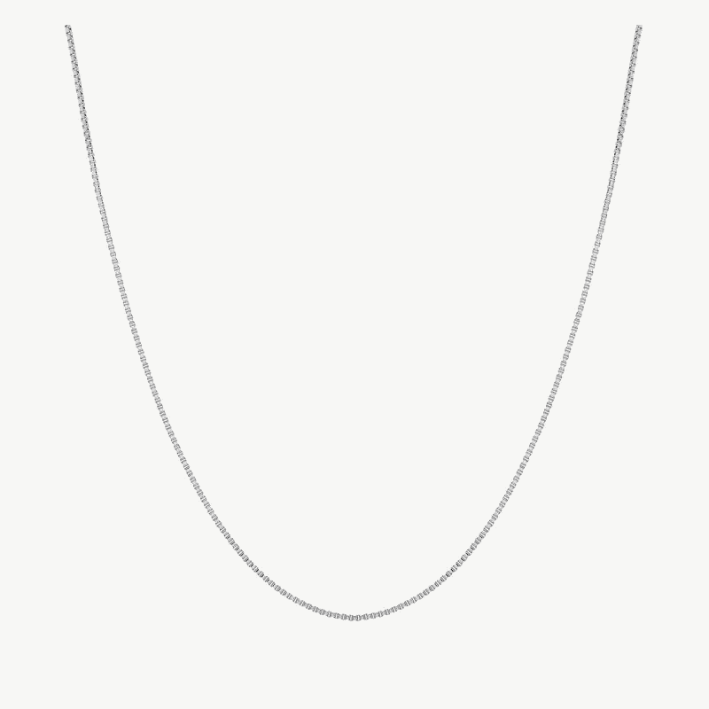 Colar Veneziana em Ródio 70CM