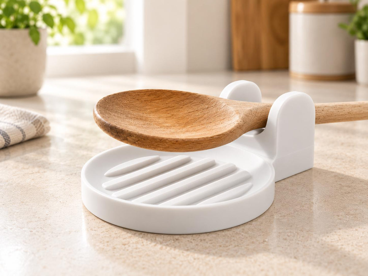Descanso para Colher de Cozinha com Coletor de Resíduos — Milanzi