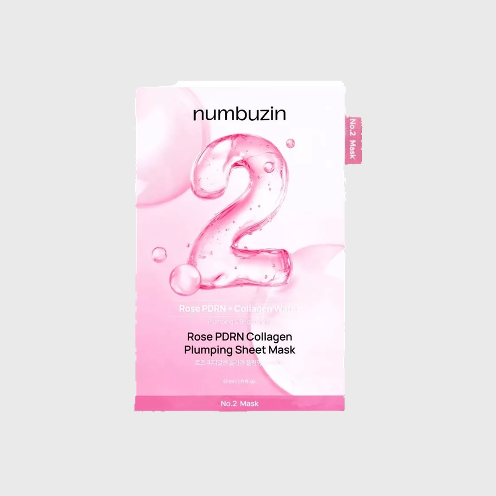 Máscara Facial Hidratante Numbuzin No.2 Rose PDRN Collagen Plumping - 1 Unidade - Milanzi