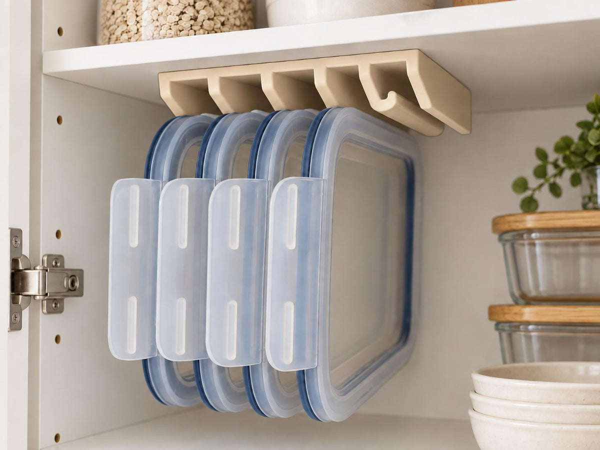 Organizador de Tampas de Potes 4 Slots para Armário Cozinha — Milanzi