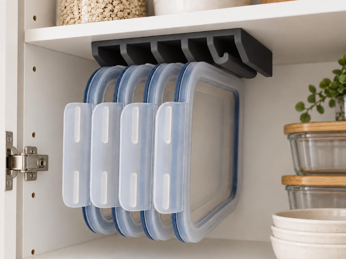 Organizador de Tampas de Potes 4 Slots para Armário Cozinha — Milanzi