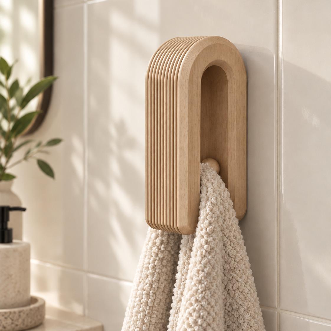 Porta Toalha Premium de Parede Design Minimalista para Banheiro — Milanzi
