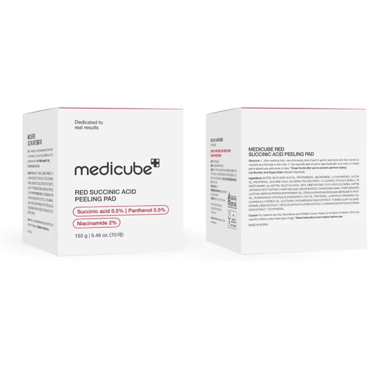 Medicube Pads Tonificantes Antiacne com Ácido Succínico e Pantenol – (70 unidades)