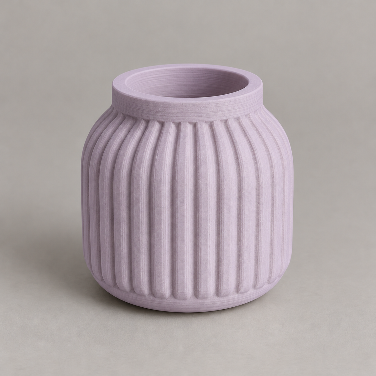 Vaso Cachepô Canelado Moderno — Lilás — Milanzi