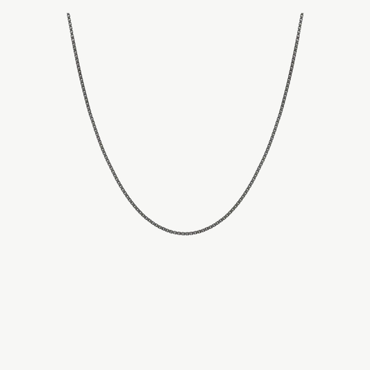 Choker Veneziana Ajustável em Ródio e Negro