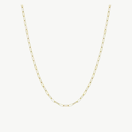 Colar Elo Clássico Liso em Ouro 75CM