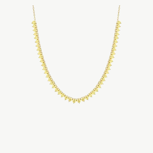 Colar Meia Linha Ponto de Luz 3mm com Zircônias 45CM