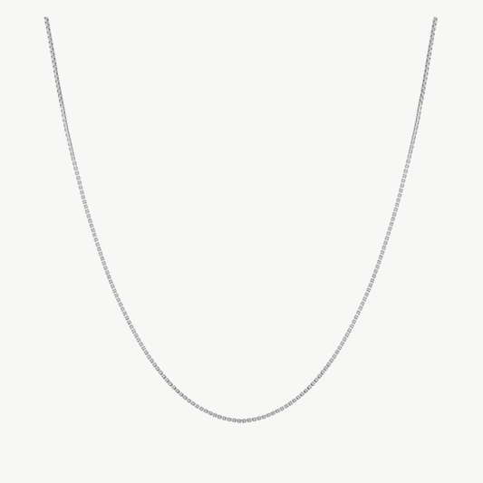 Colar Veneziana em Ródio 70CM