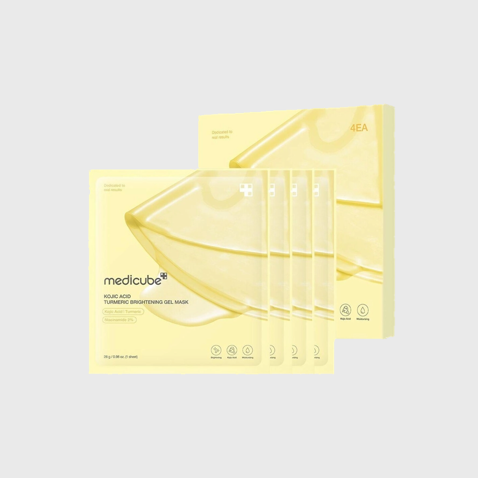 Máscara Facial Medicube Kojic Acid Turmeric Brightening Gel - 4 Unidades - Milanzi
