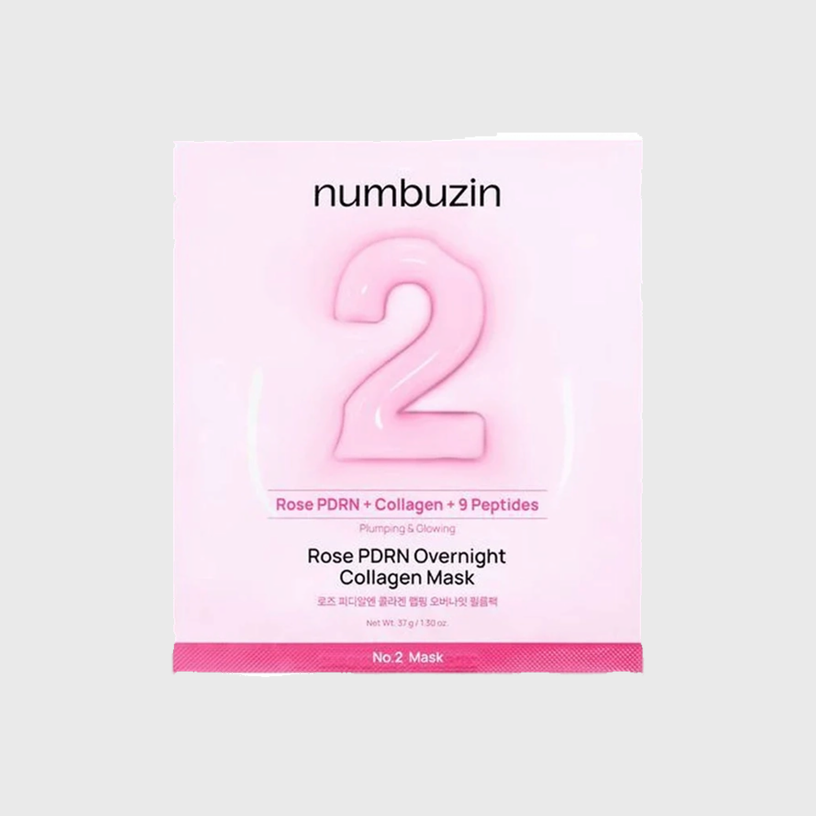 Máscara Facial Noturna Numbuzin No. 2 Rose PDRN Overnight Collagen - 1 Unidade - Milanzi