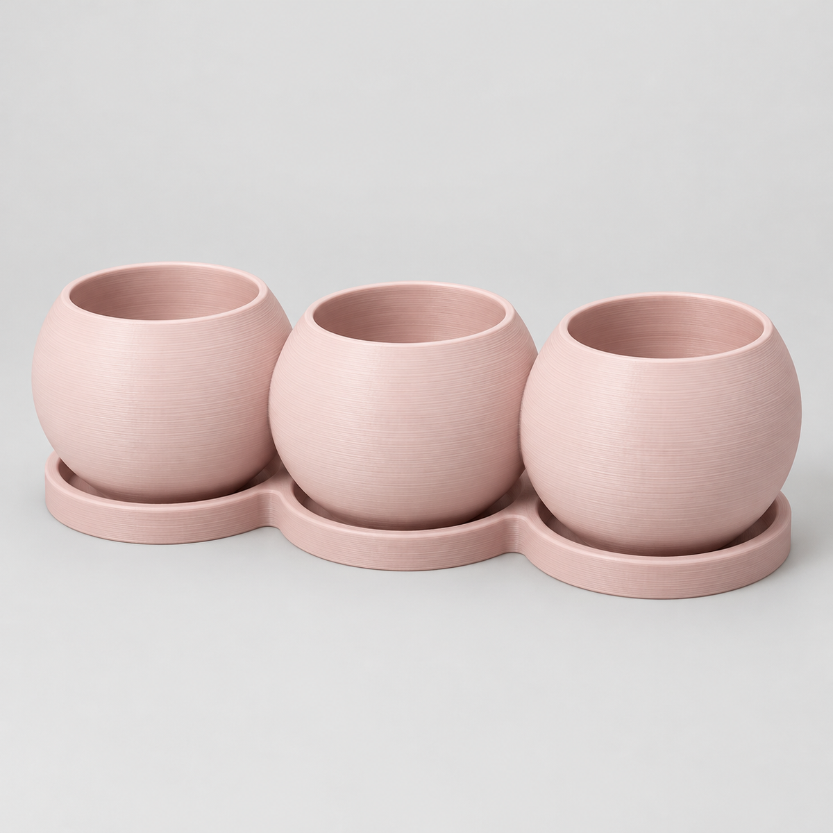 Vaso Triplo com Bandeja Trio rosa — imagem principal ilustrativa