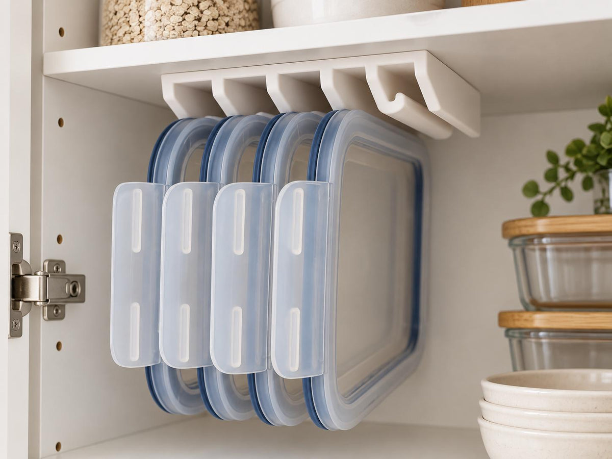 Organizador de Tampas de Potes 4 Slots para Armário Cozinha — Milanzi