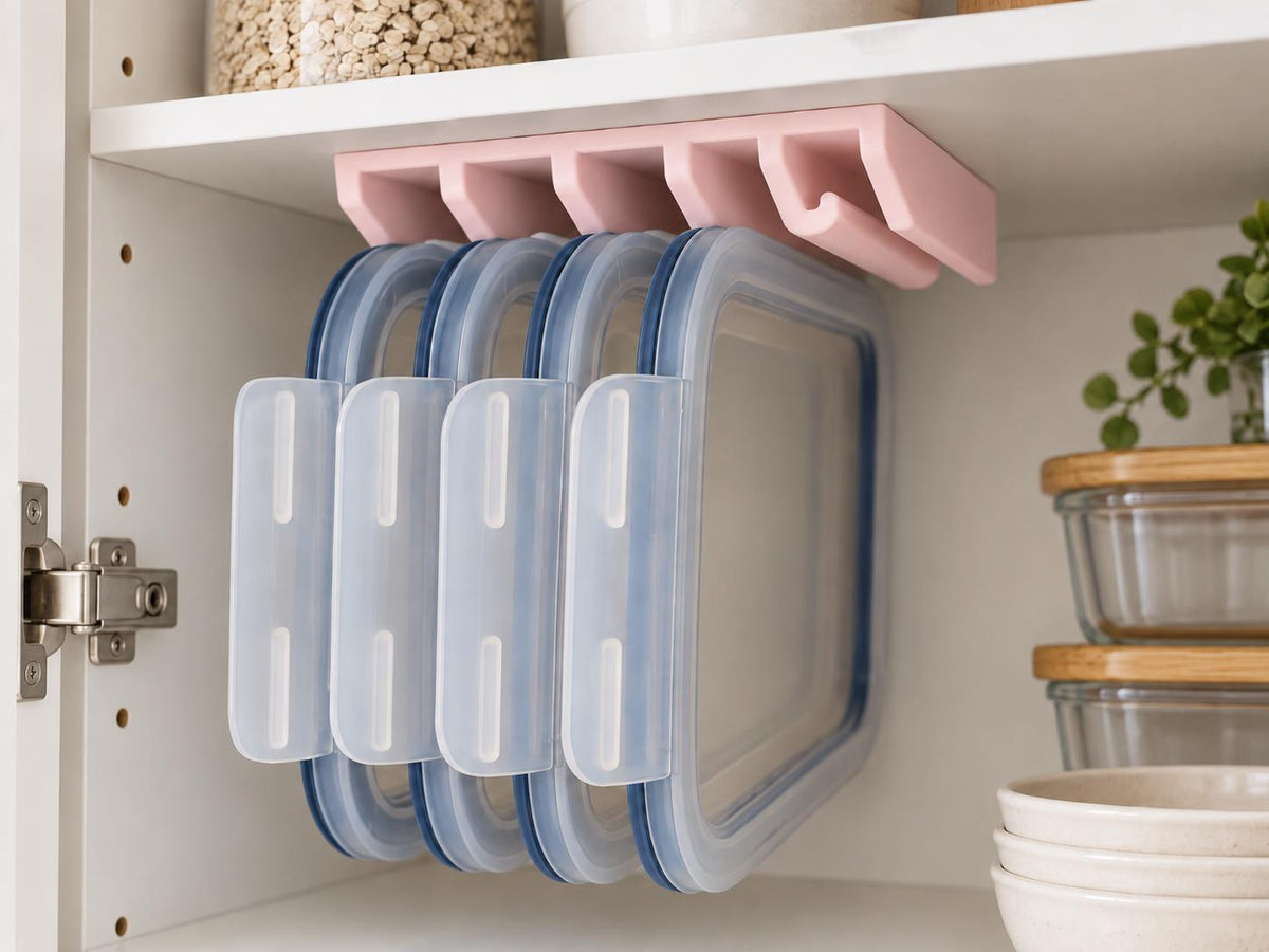 Organizador de Tampas de Potes 4 Slots para Armário Cozinha — Milanzi
