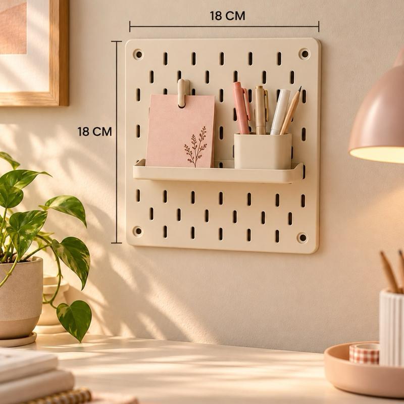 Painel Organizador de Parede Pegboard 18 × 18 cm — Milanzi