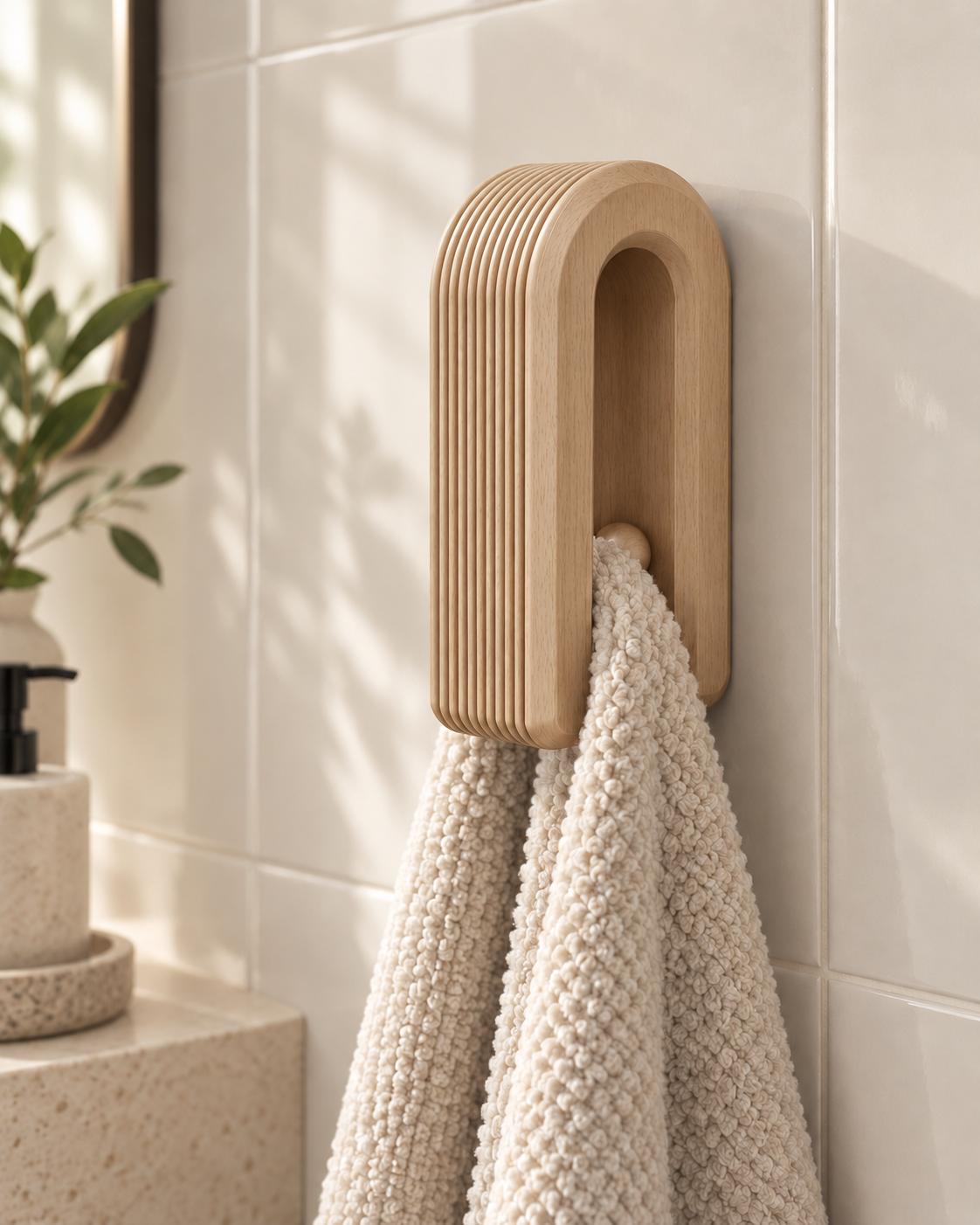 Porta Toalha Premium de Parede Design Minimalista para Banheiro — Milanzi