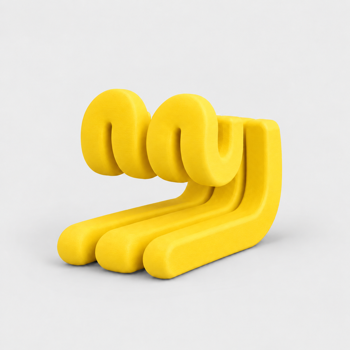Suporte Ondulado para Tablet de Mesa em Amarelo — Milanzi