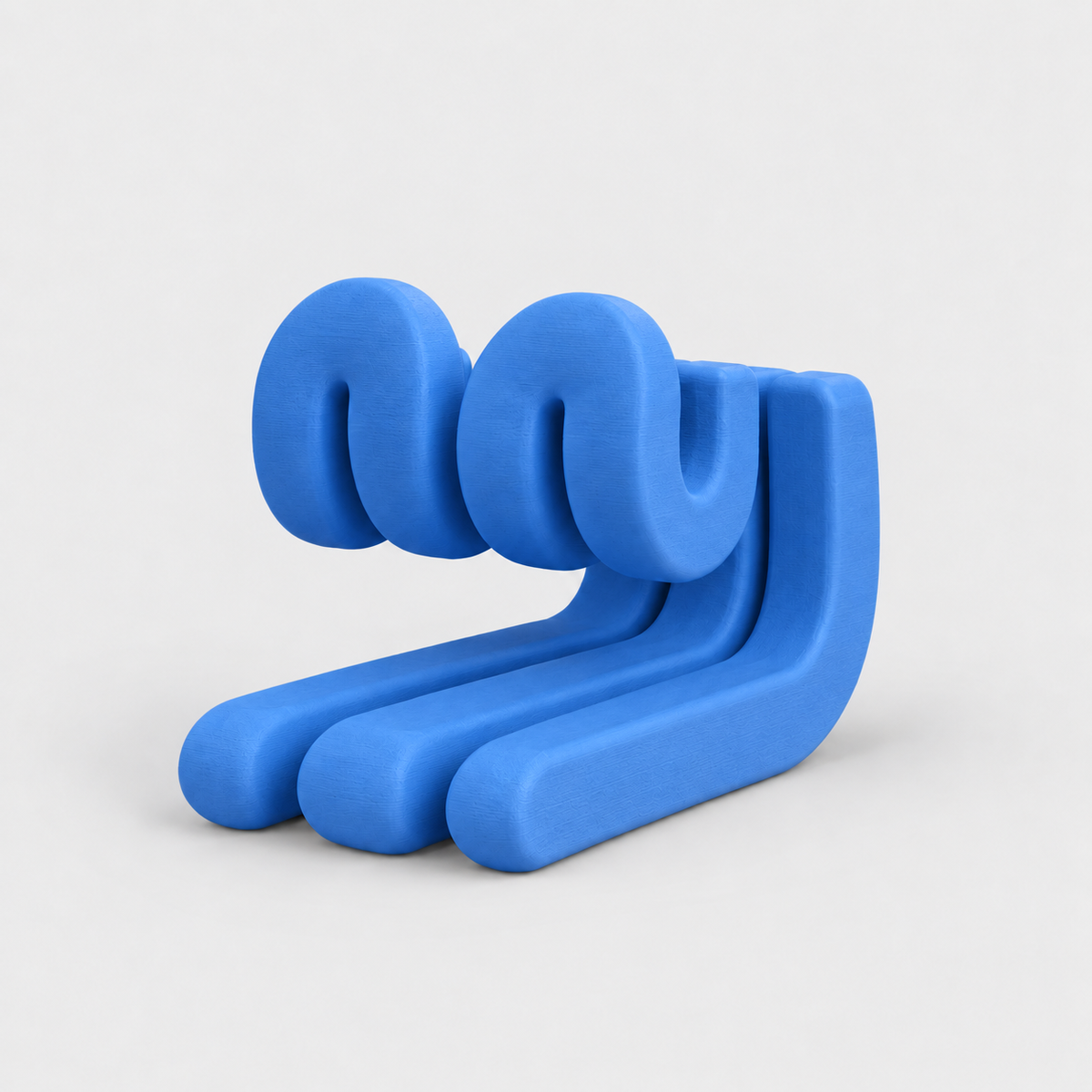 Suporte Ondulado para Tablet de Mesa em Azul — Milanzi