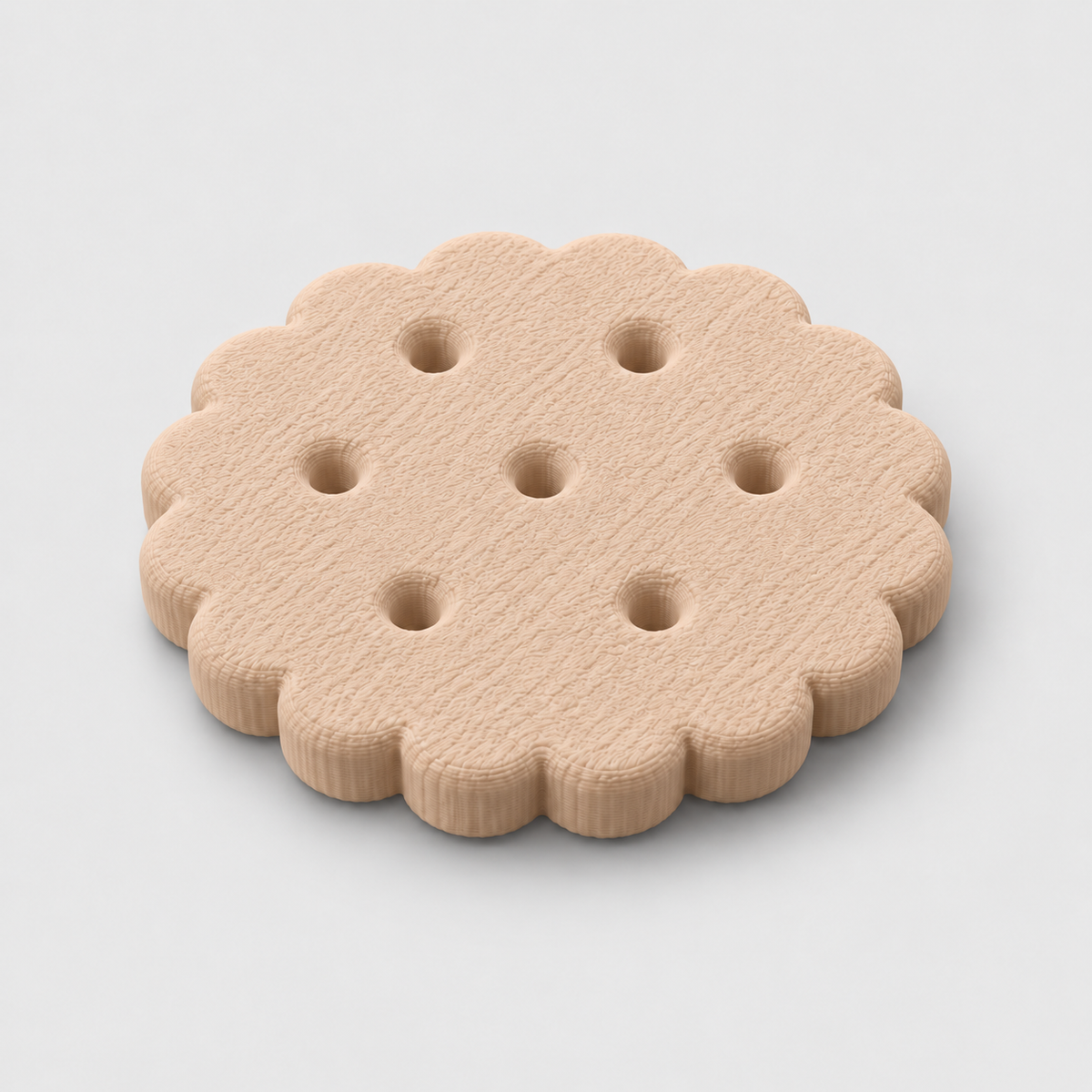 Porta-Copos Decorativo Biscoito Redondo em Nude — Milanzi
