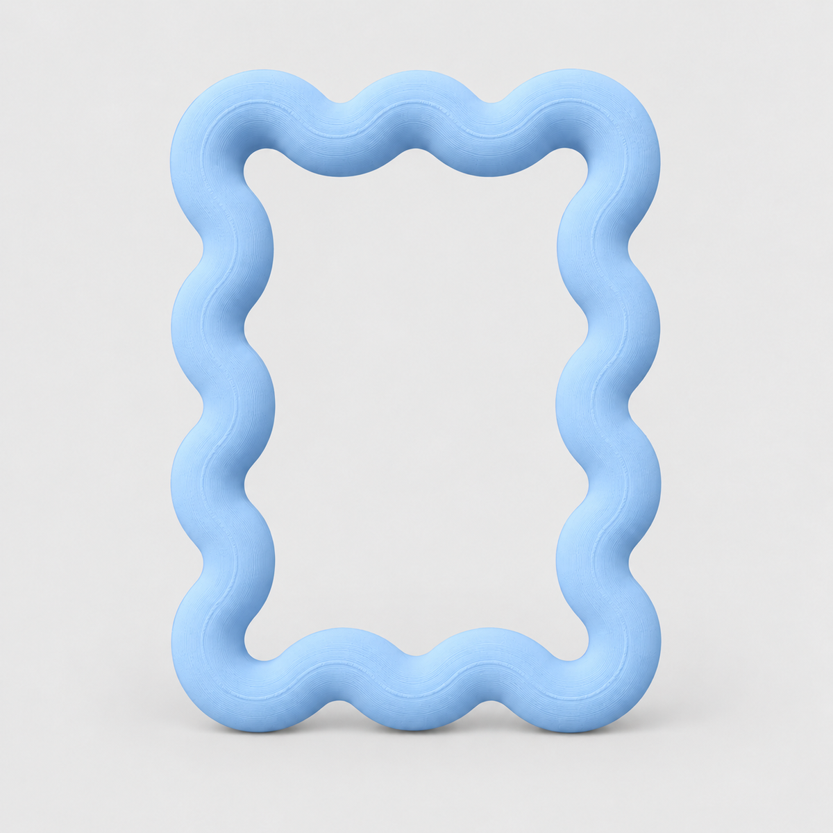 Moldura Ondulada para Foto Instax Mini de Geladeira em Azul bebê — Milanzi