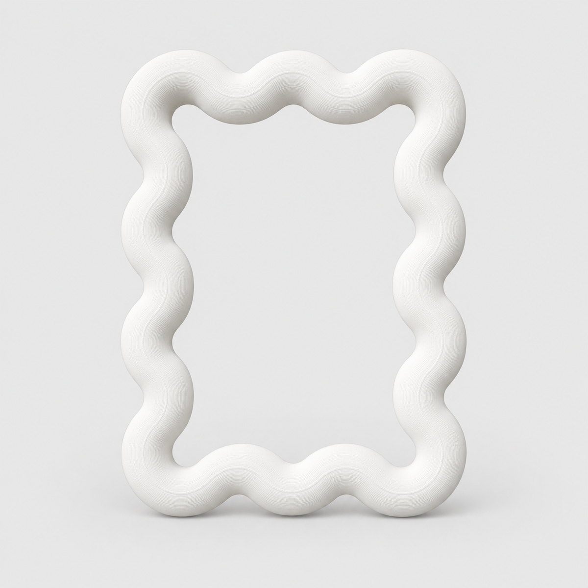 Moldura Ondulada para Foto Instax Mini de Geladeira em Branco — Milanzi