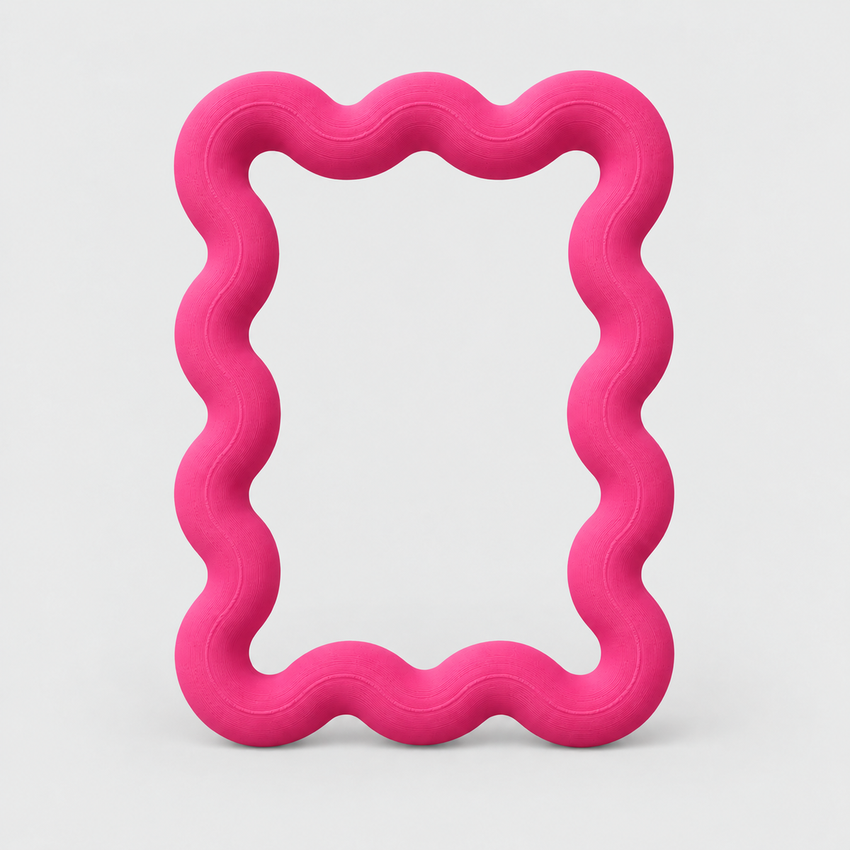 Moldura Ondulada para Foto Instax Mini de Geladeira em Rosa magenta — Milanzi
