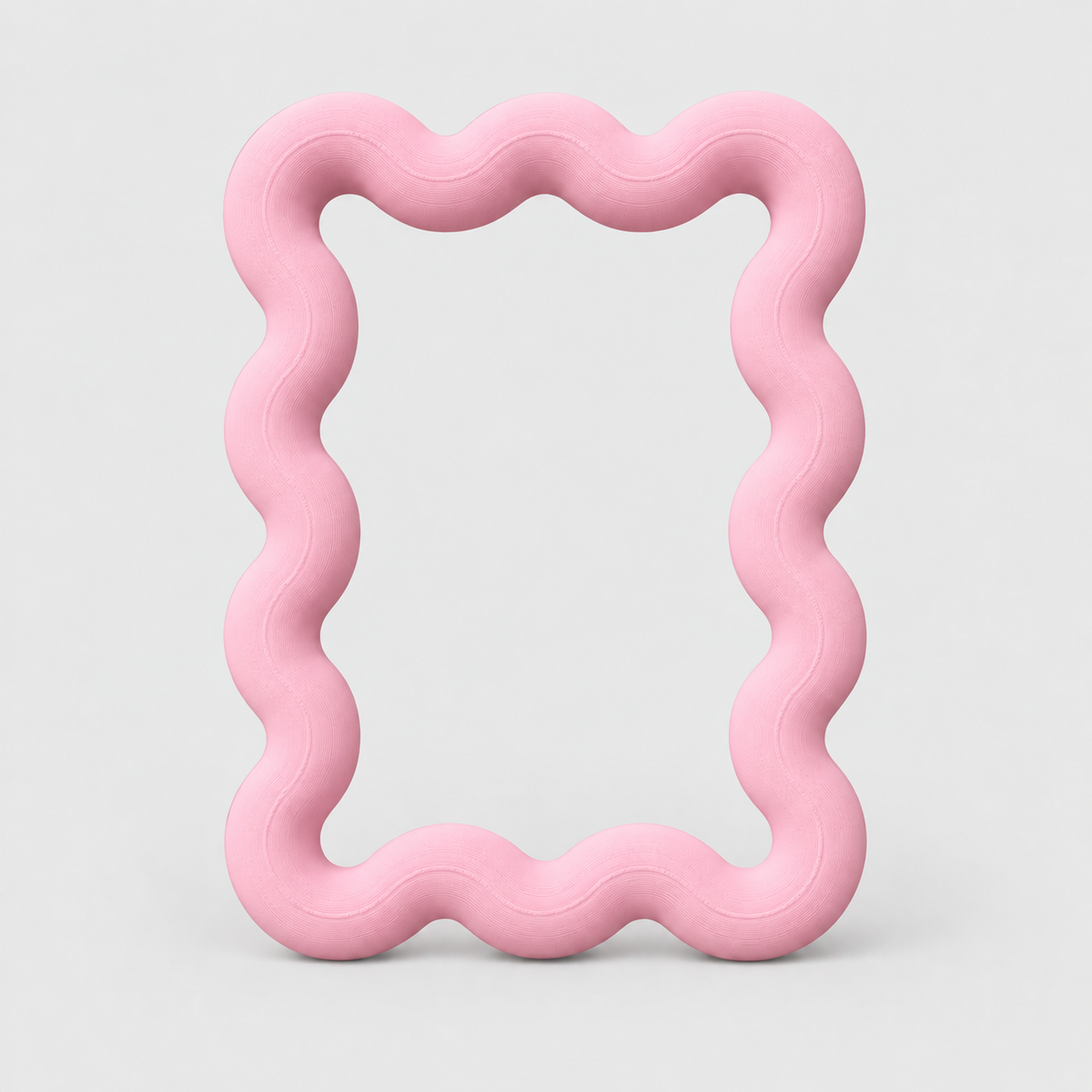 Moldura Ondulada para Foto Instax Mini de Geladeira em Rosa pastel — Milanzi