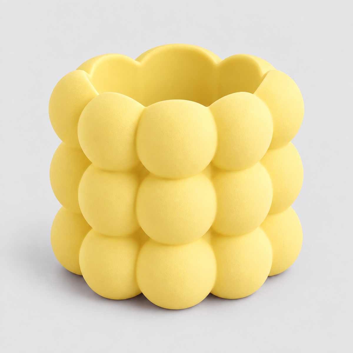 Porta-Pincéis e Organizador de Maquiagem Bolhas em Amarelo pastel — Milanzi