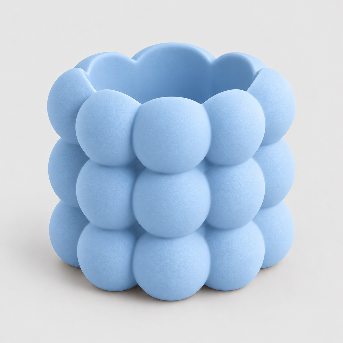 Porta-Pincéis e Organizador de Maquiagem Bolhas em Azul pastel — Milanzi