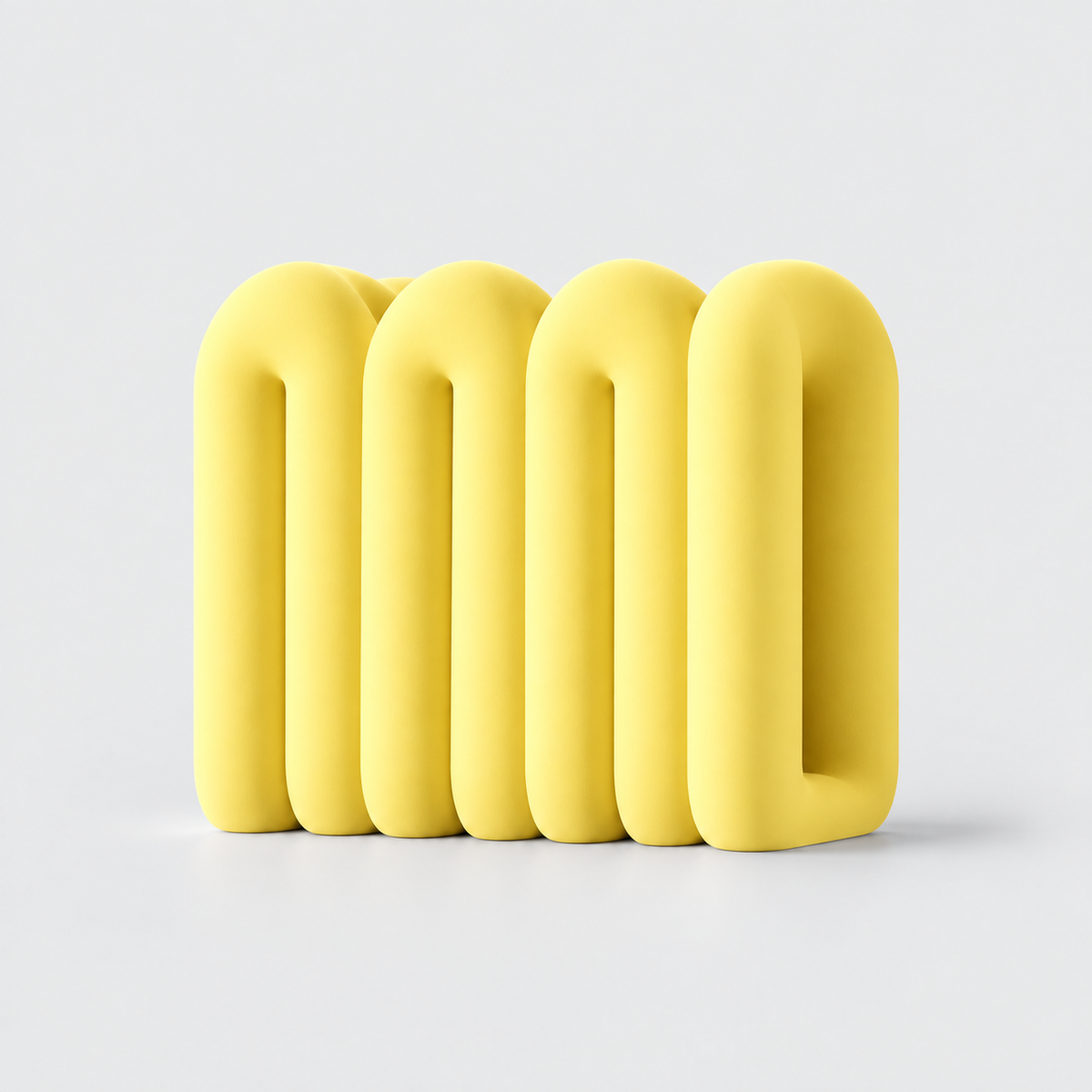 Suporte Vertical Ondulado para Notebook em Amarelo pastel — Milanzi