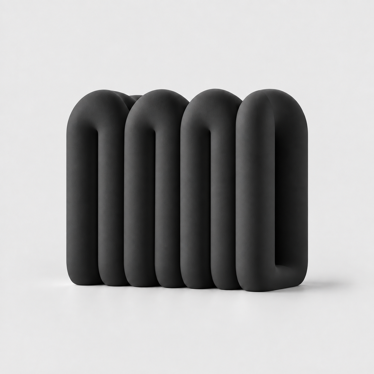 Suporte Vertical Ondulado para Notebook em Preto — Milanzi