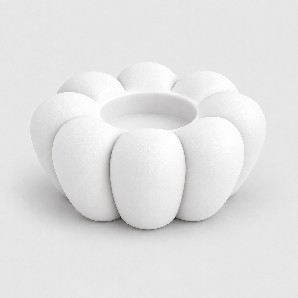 Porta-Vela LED em Formato de Flor em Branco — Milanzi