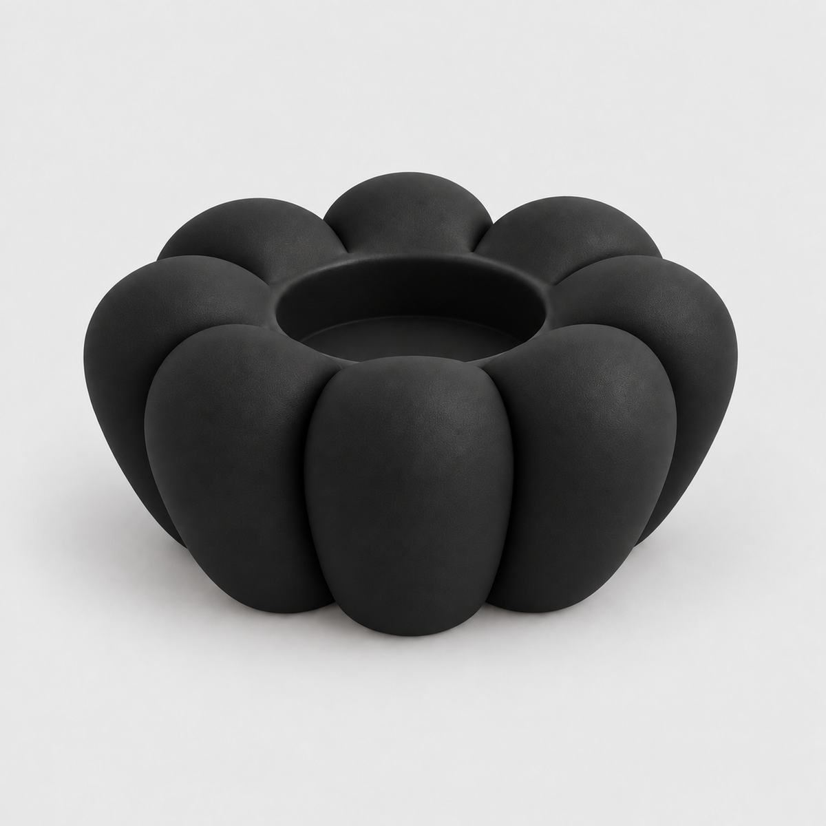 Porta-Vela LED em Formato de Flor em Preto — Milanzi
