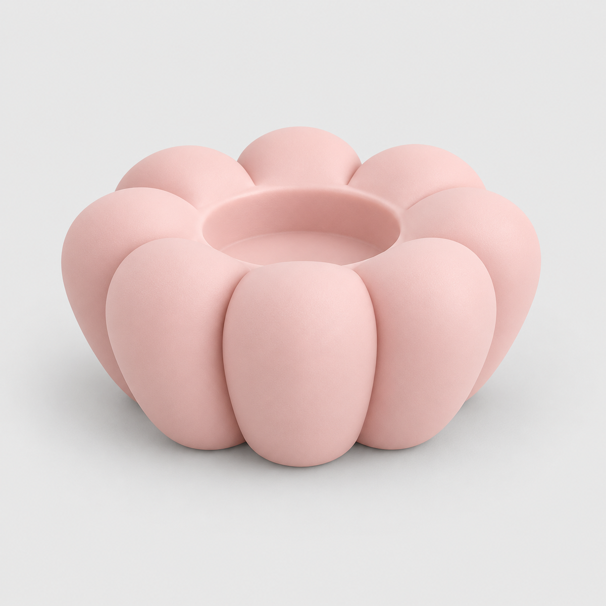Porta-Vela LED em Formato de Flor em Rosa pastel — Milanzi