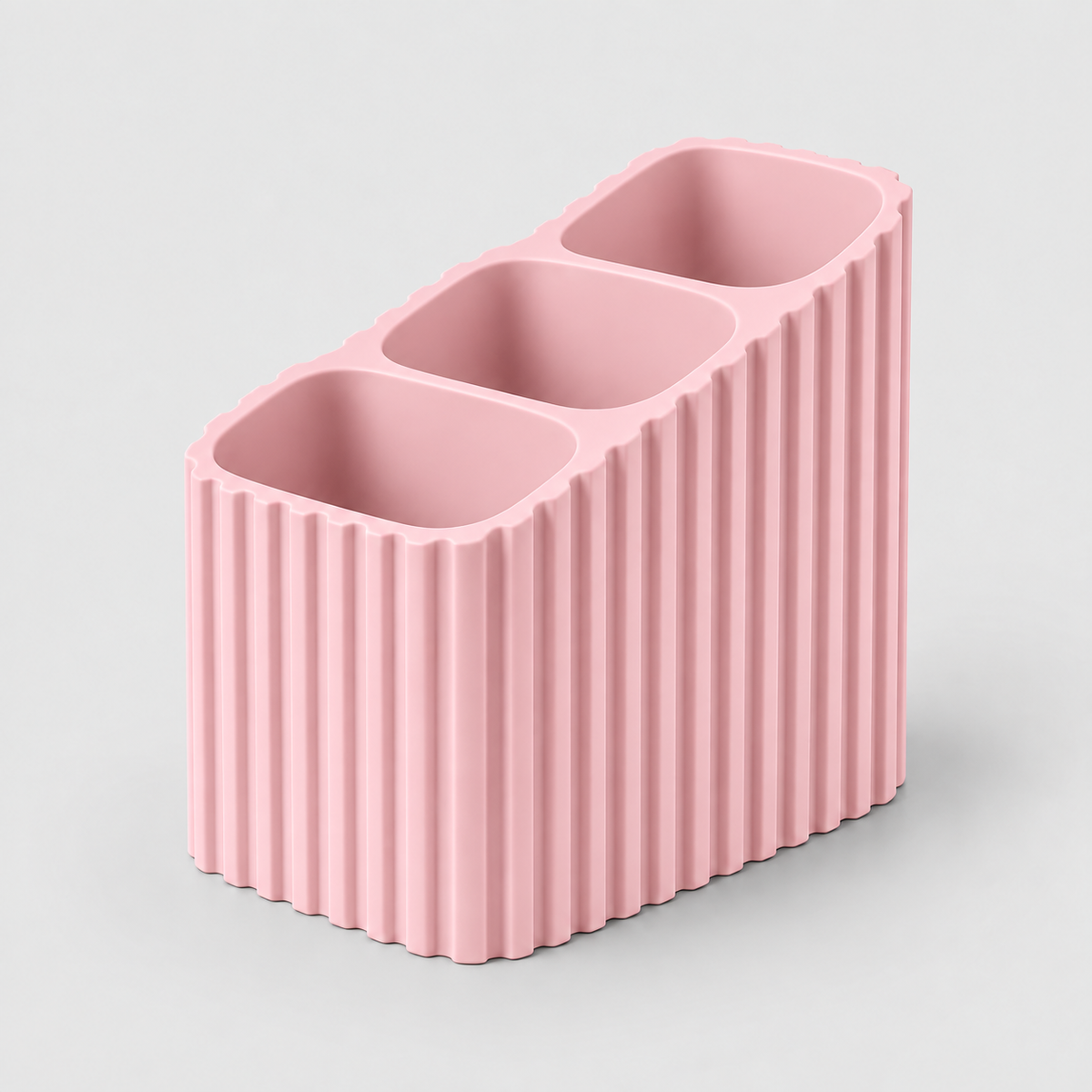 Organizador Canelado para Controles Remotos em Rosa pastel — Milanzi