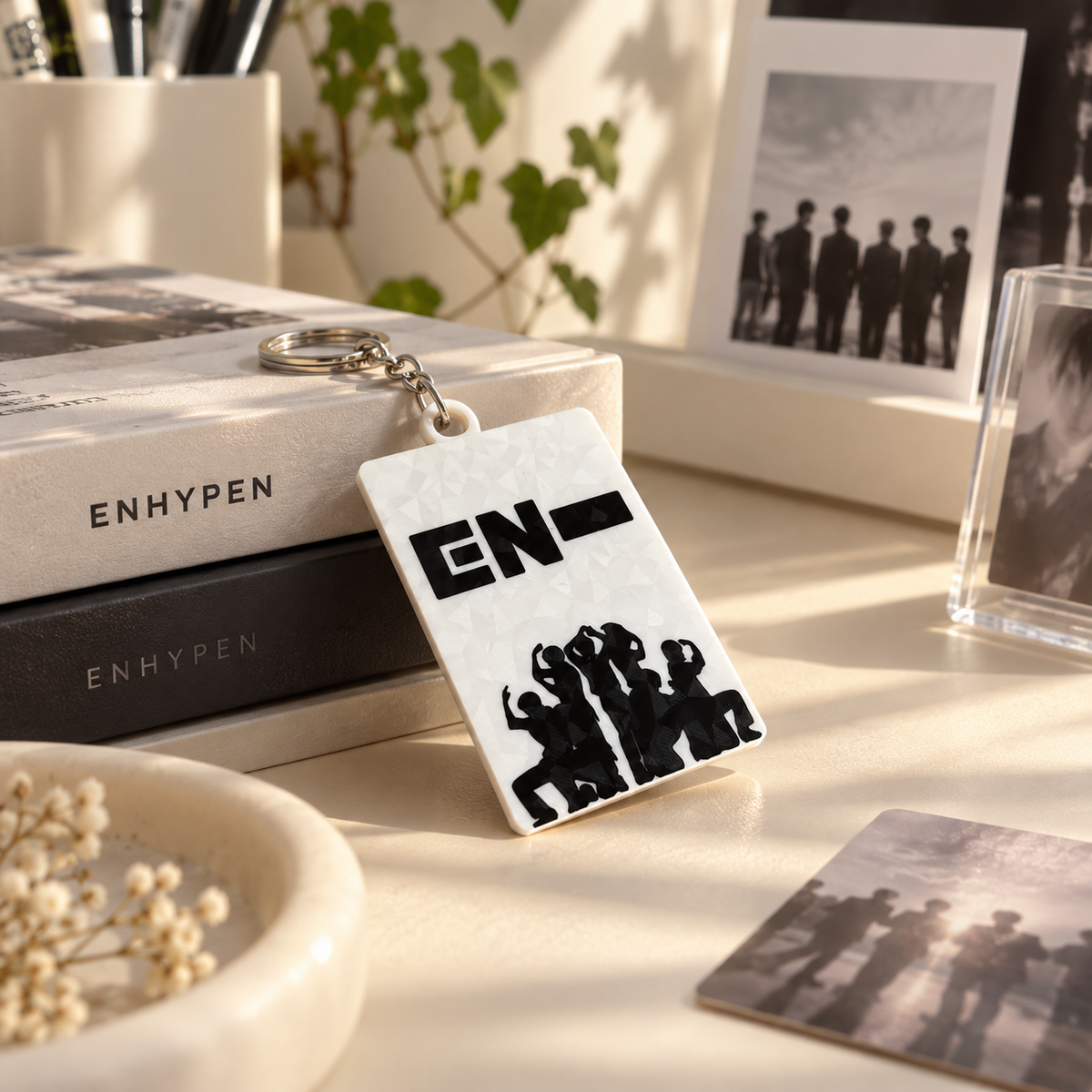 Porta-Photocard ENHYPEN em ambiente — foto ilustrativa Milanzi