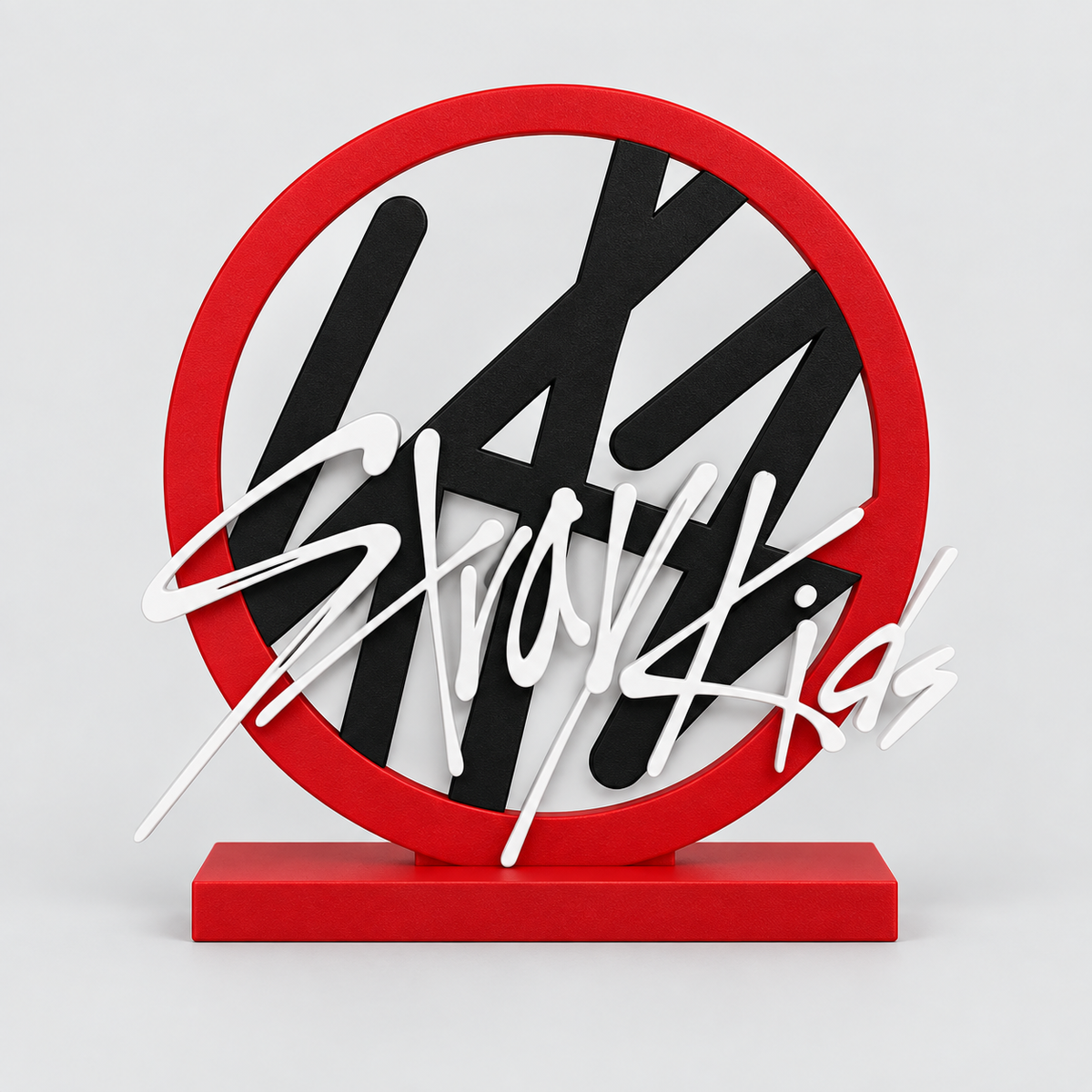 Display de Mesa Stray Kids com Chaveiro em Vermelho — Milanzi