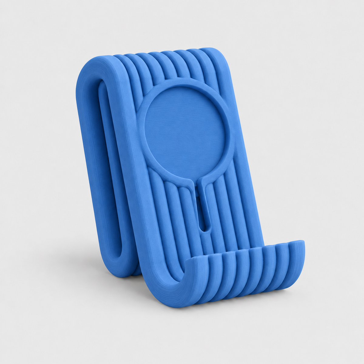 Suporte Ondulado para Celular e Carregador MagSafe em Azul — Milanzi