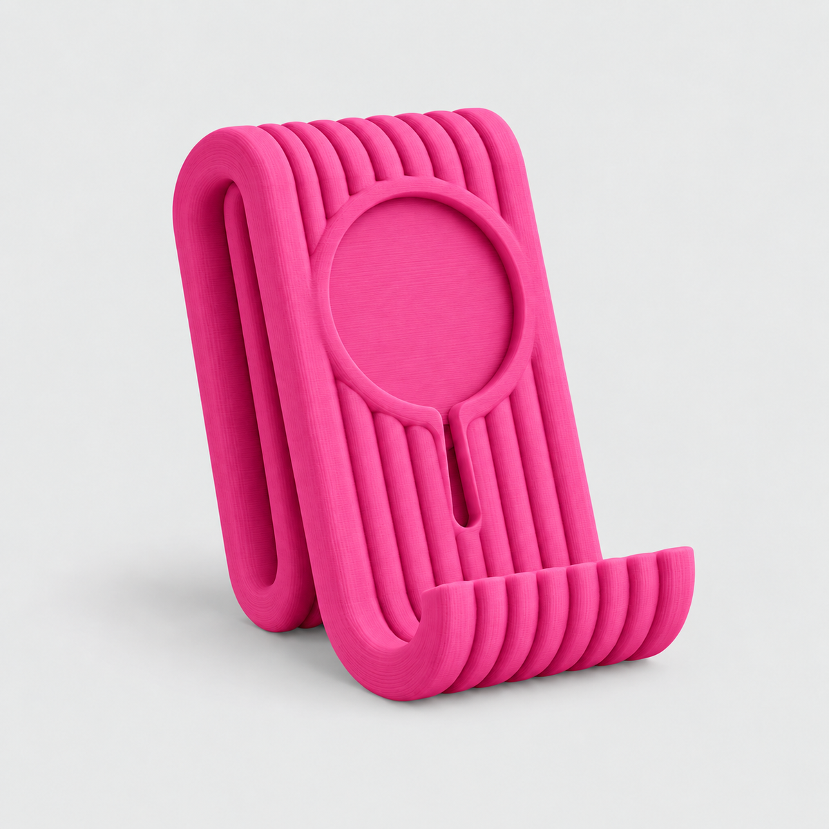 Suporte Ondulado para Celular e Carregador MagSafe em Rosa magenta — Milanzi