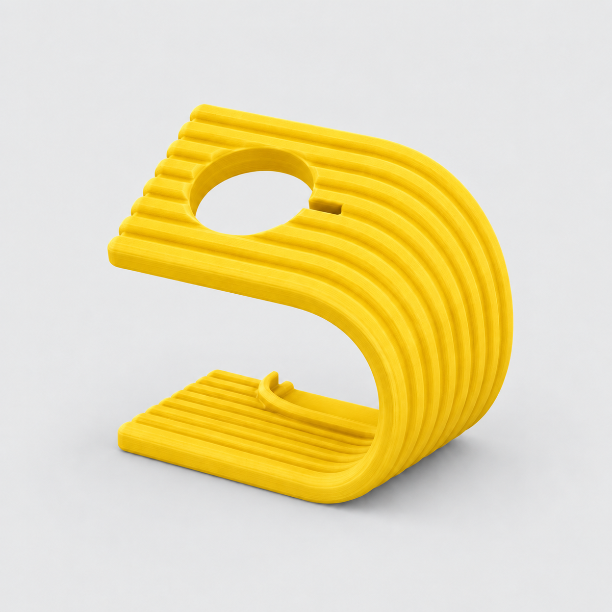 Suporte Ondulado para Carregador de Apple Watch em Amarelo — Milanzi