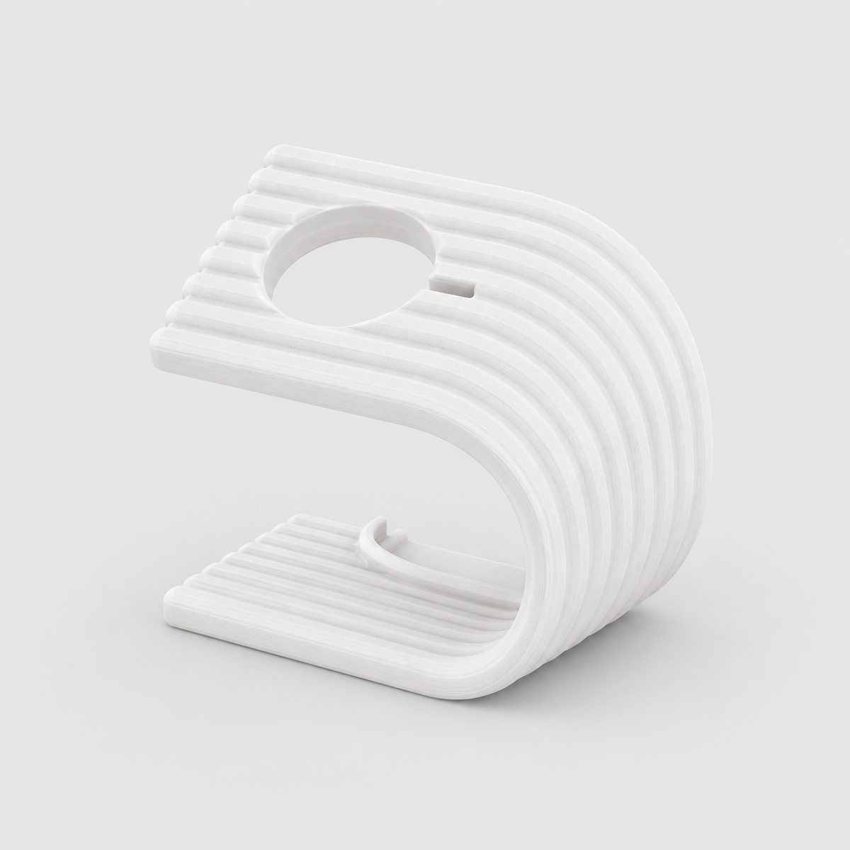 Suporte Ondulado para Carregador de Apple Watch em Branco — Milanzi