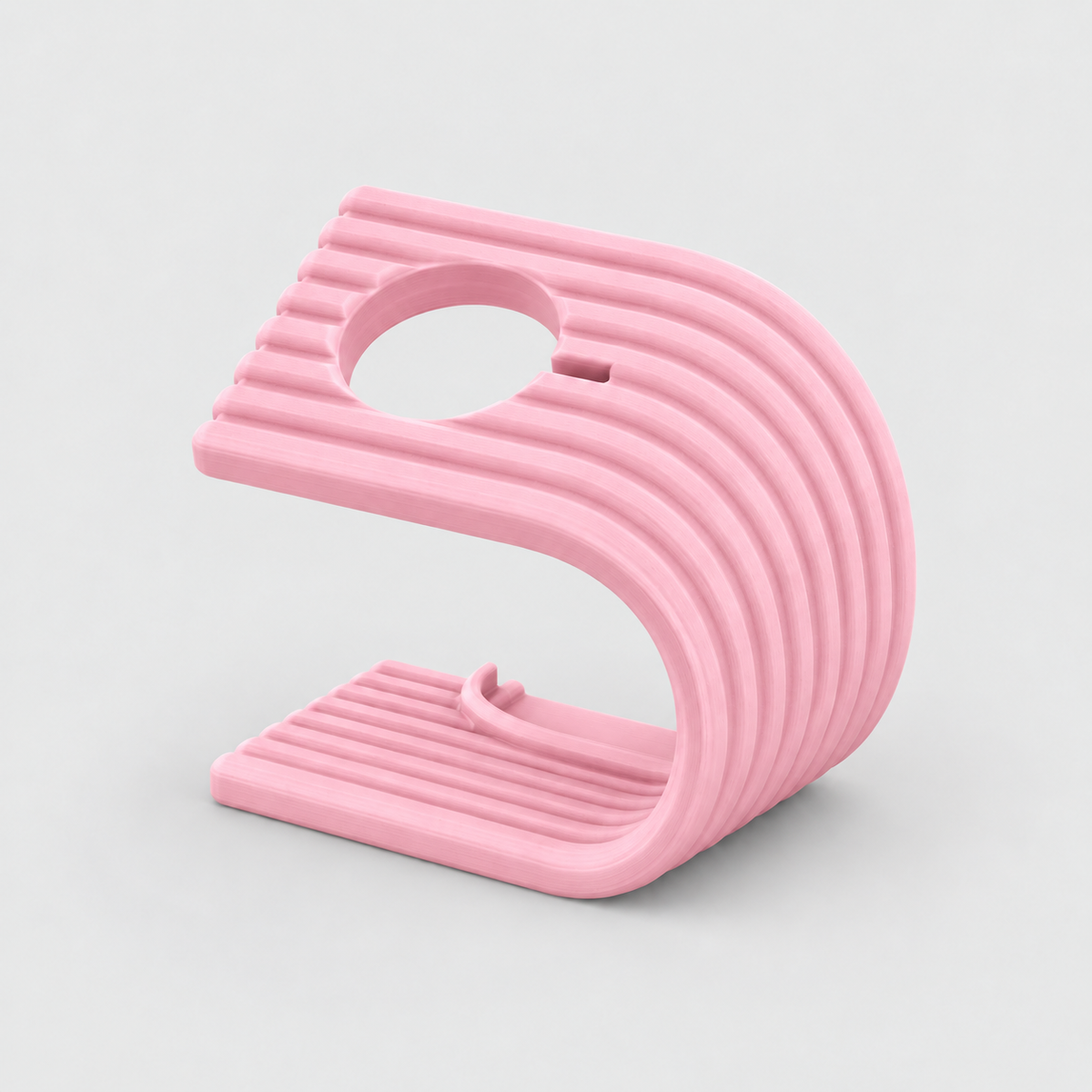 Suporte Ondulado para Carregador de Apple Watch em Rosa pastel — Milanzi