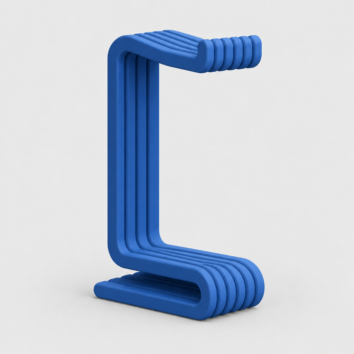 Suporte Ondulado para Fone de Ouvido de Mesa em Azul — Milanzi