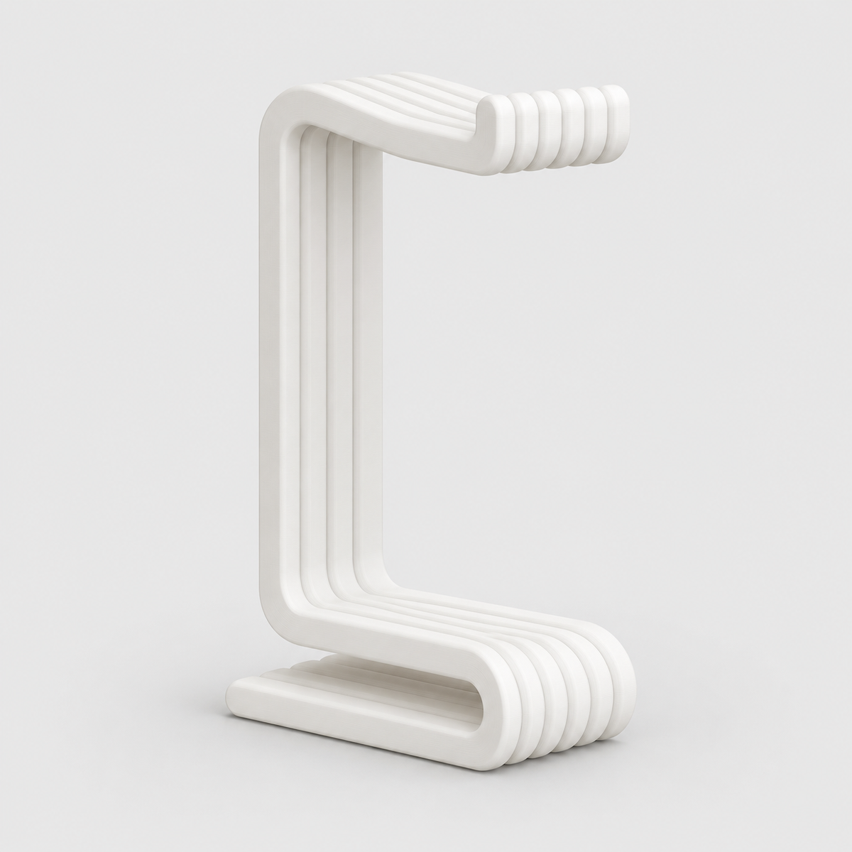 Suporte Ondulado para Fone de Ouvido de Mesa em Branco — Milanzi