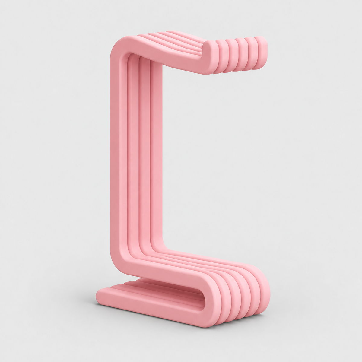 Suporte Ondulado para Fone de Ouvido de Mesa em Rosa — Milanzi
